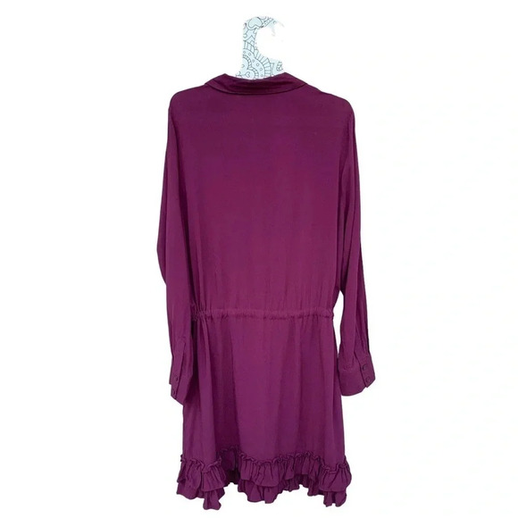 LOGO Drawstring Adjustable Waist Dress Ruffle Bottom Relaxed Fit Size M - Picture 4 of 6